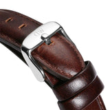  Shop Authentic Daniel Wellington Dapper Bristol White Dial Brown Leather Strap Watch For Women - DW00100090 - Luxxuri