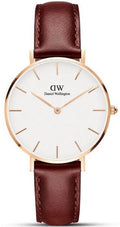  Shop Authentic Daniel Wellington Petite St Mawes White Dial Brown Leather Strap Watch For Women - DW00100175 - Luxxuri