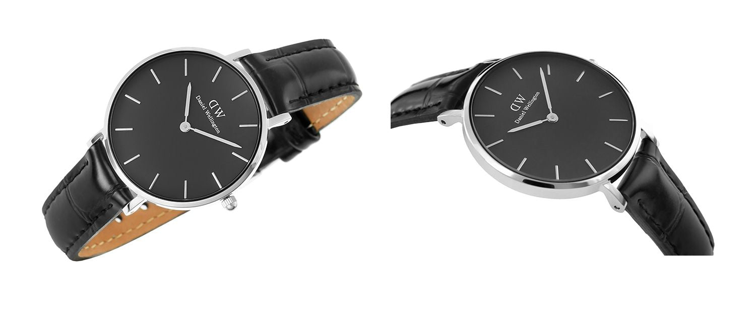  Shop Authentic Daniel Wellington Classic Petite Reading Black Dial Black Leather Strap Watch For Women - DW00100179 - Luxxuri
