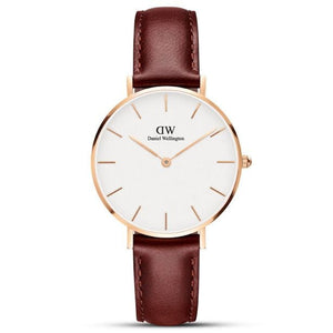 Shop Authentic Daniel Wellington Petite St Mawes White Dial Brown Leather Strap Watch For Women - DW00100175 - Luxxuri