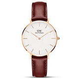  Shop Authentic Daniel Wellington Petite St Mawes White Dial Brown Leather Strap Watch For Women - DW00100175 - Luxxuri