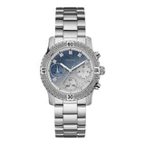  Shop Authentic Guess Confetti Diamonds Blue Dial Silver Steel Strap Watch for Women - W0774L6 - Luxxuri