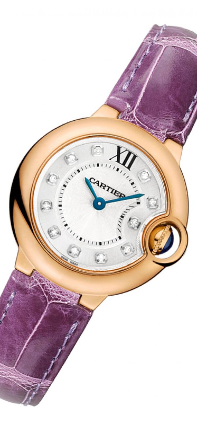  Shop Authentic Cartier Ballon Bleu Diamonds White Dial Pink Leather Strap Watch for Women - WE902050 - Luxxuri