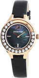 Shop Authentic Swarovski Lovely Crystals Analog Black Dial Black Leather Strap Watch for Women - 5301877 - Luxxuri