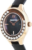  Shop Authentic Swarovski Lovely Crystals Analog Black Dial Black Leather Strap Watch for Women - 5301877 - Luxxuri