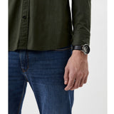  Shop Authentic Armani Exchange Cayde Chronograph Black Dial Black Leather Strap Watch for Men - AX2745 - Luxxuri