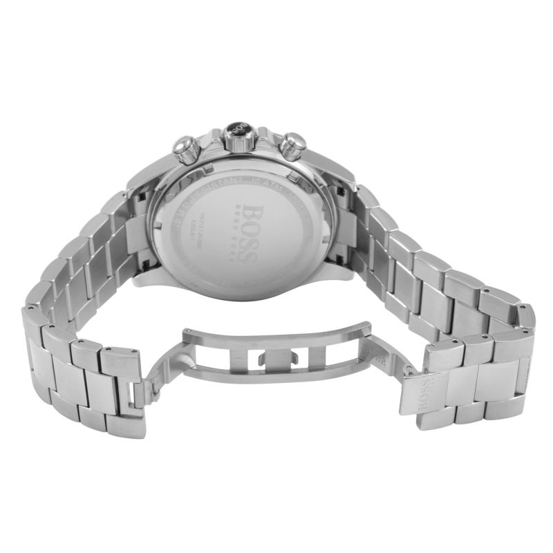  Shop Authentic Hugo Boss Ikon Chronograph White Dial Silver Steel Strap Watch for Men - 1512962 - Luxxuri