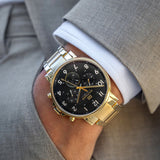  Shop Authentic Tommy Hilfiger Daniel Chronograph Black Dial Gold Steel Strap Watch For Men - 1791978 - Luxxuri