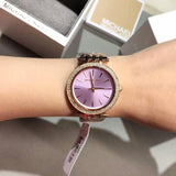  Shop Authentic Michael Kors Darci Purple Dial Rose Gold Steel Strap Watch for Women - MK3400 - Luxxuri