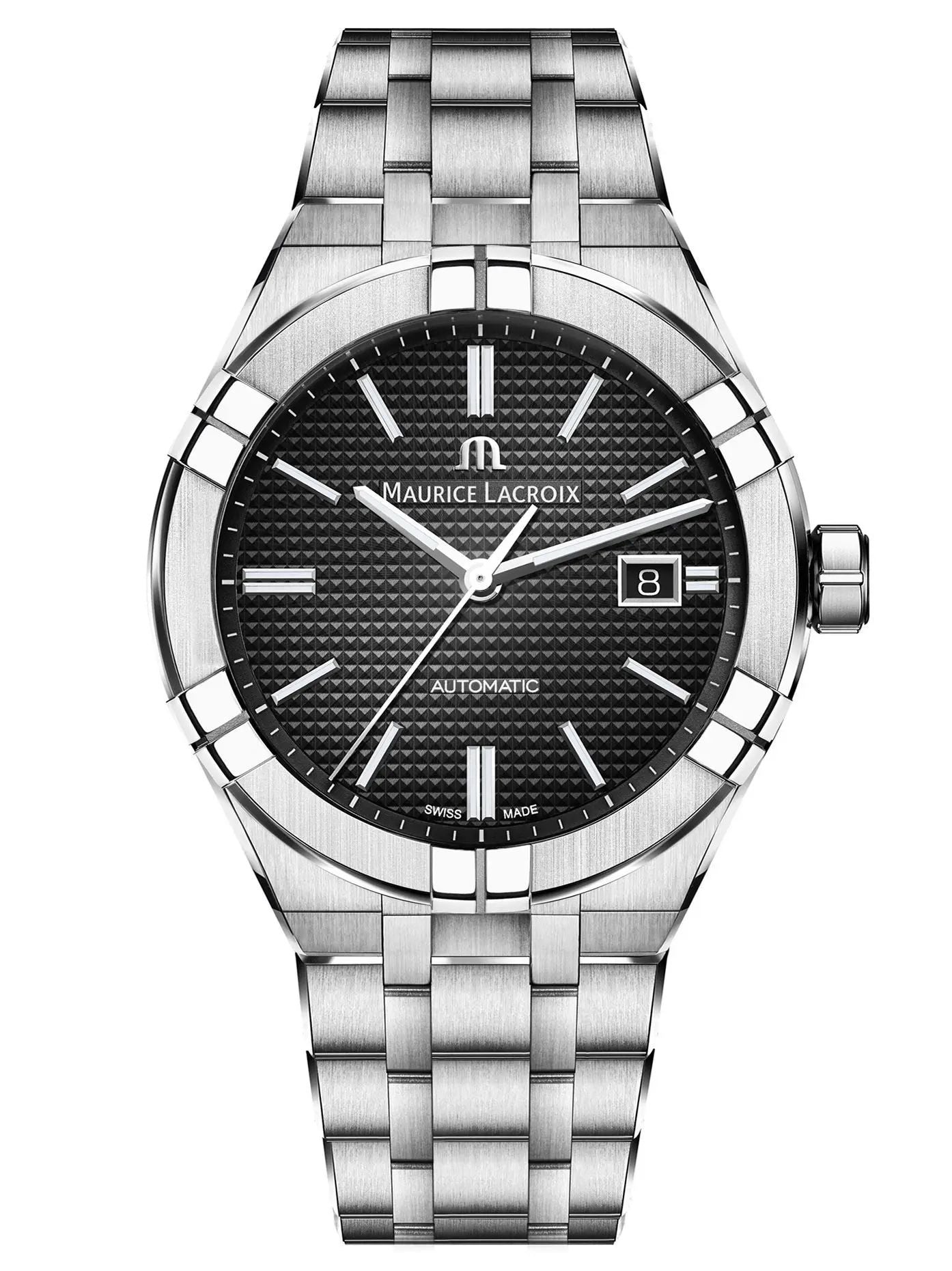  Shop Authentic Maurice Lacroix Aikon Automatic Black Dial Silver Steel Strap Watch For Men - AI6008-SS002-330-1 - Luxxuri