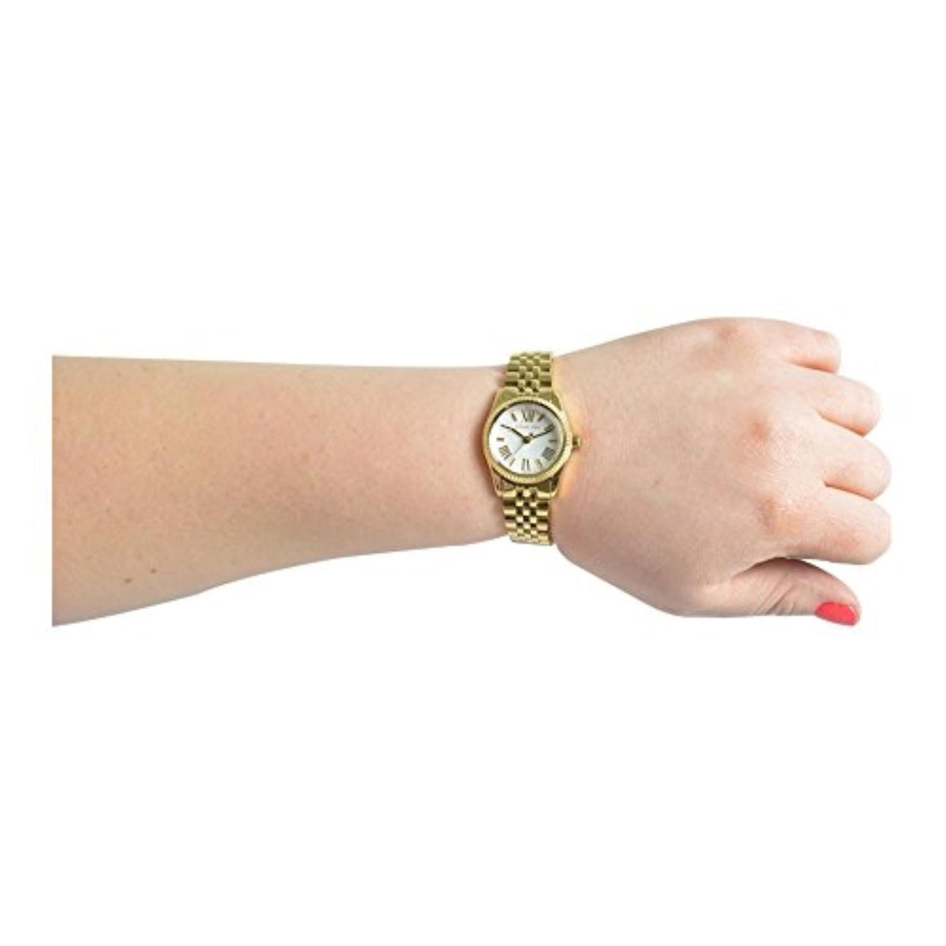  Shop Authentic Michael Kors Lexington Quartz Silver Dial Gold Steel Strap Watch For Women - MK3229 - Luxxuri