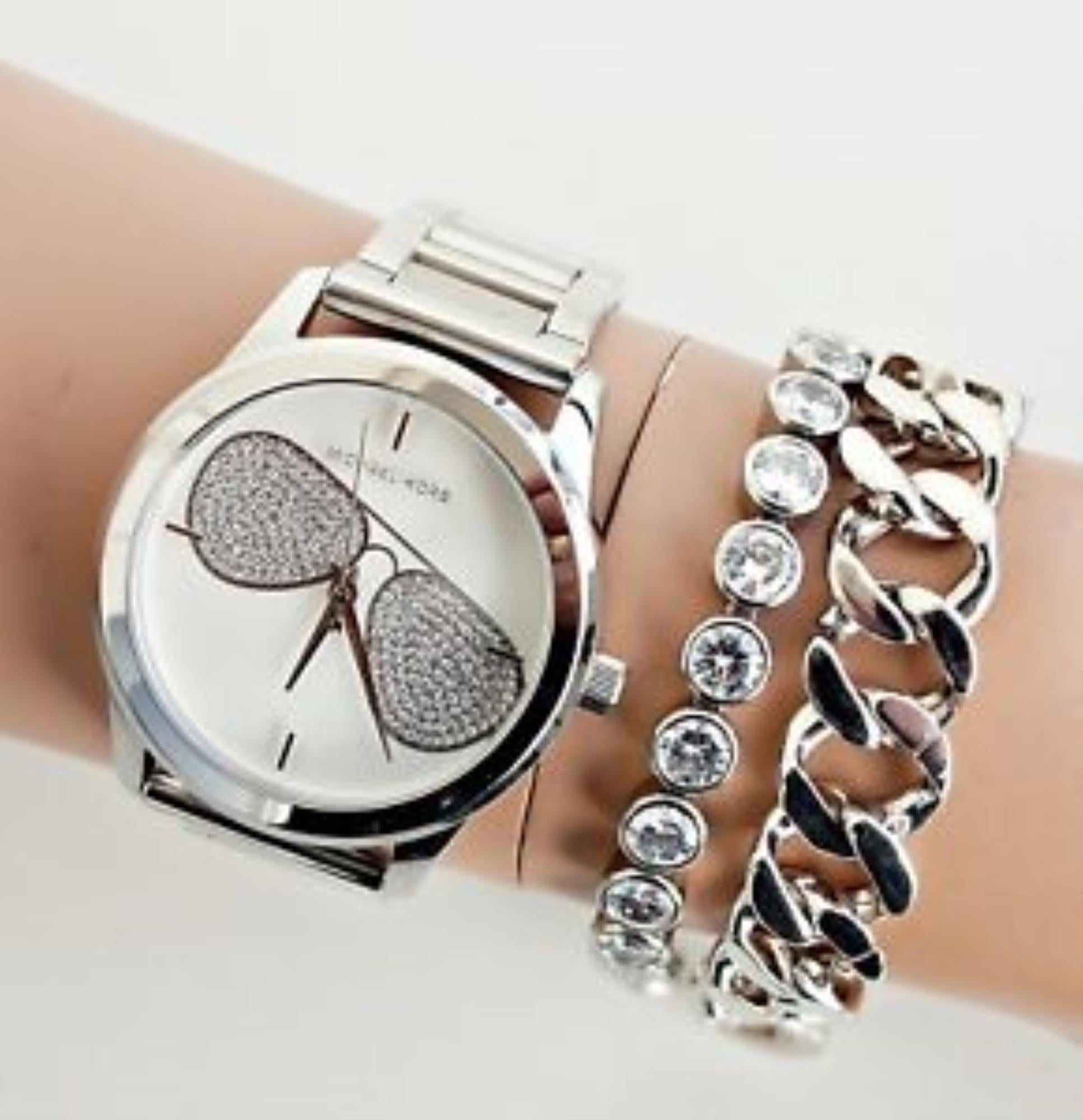  Shop Authentic Michael Kors Harman Analog Silver Dial Silver Steel Strap Watch For Women - MK3672 - Luxxuri