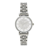  Shop Authentic Emporio Armani Gianni T Bar White Crystal Pave Dial Silver Stainless Steel Strap Watch For Women - AR1925 - Luxxuri