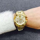  Shop Authentic Michael Kors Bradshaw Gold Dial Gold Steel Strap Watch for Women - MK5722 - Luxxuri