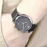  Shop Authentic Emporio Armani Luigi Chronograph Quartz Grey Dial Grey Leather Strap Watch For Men - AR1735 - Luxxuri