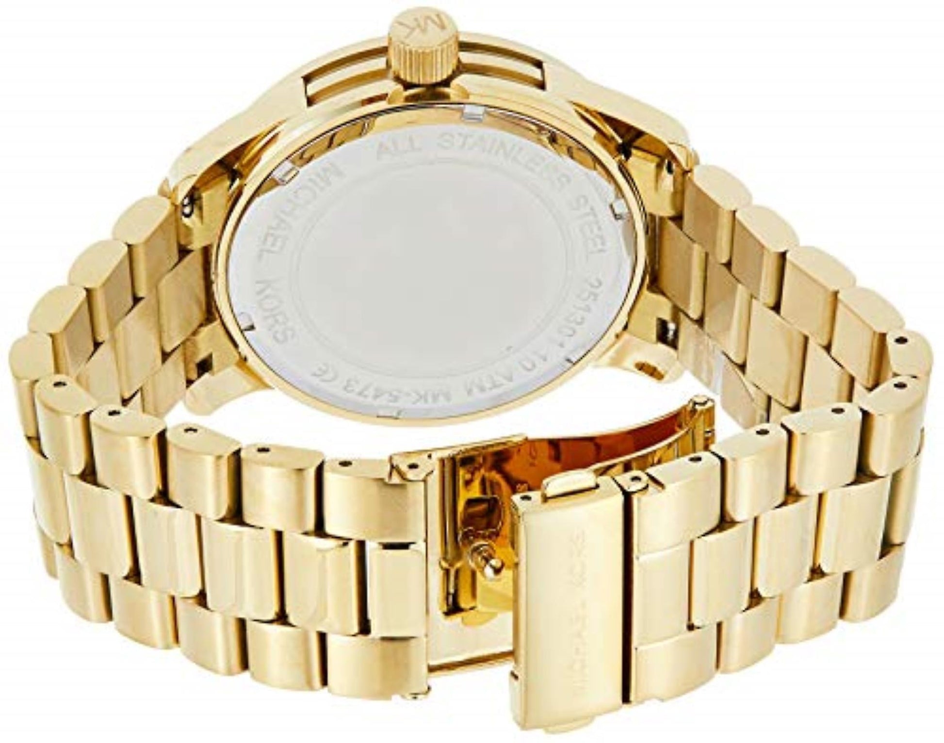 Michael Kors Runway Gold Dial Gold Steel Strap Watch for Women - MK5473