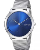  Shop Authentic Calvin Klein Minimal Blue Dial Silver Mesh Bracelet Watch for Men - K3M2112N - Luxxuri