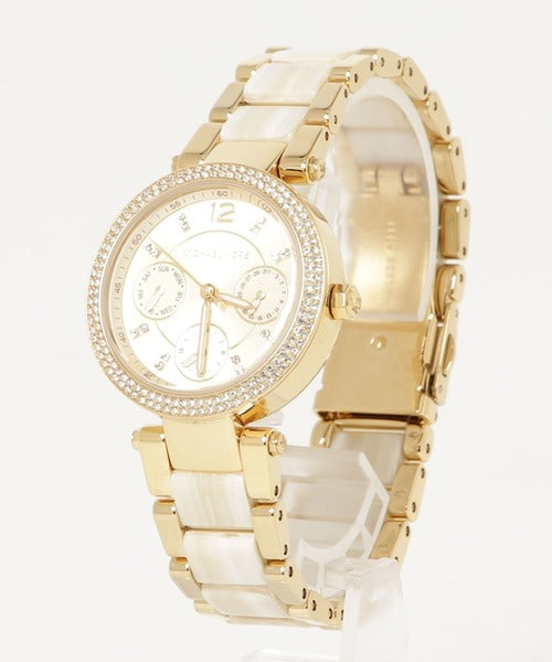  Shop Authentic Michael Kors Parker Analog Gold Dial Gold Steel Strap Watch For Women - MK6833 - Luxxuri