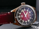  Shop Authentic Tag Heuer Autavia Calibre 5 Chinese New Year Maroon Dial Maroon Leather Strap Watch for Men - WBE5193.FC8300 - Luxxuri