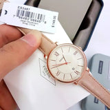  Shop Authentic Fossil Jacqueline White Dial Brown Leather Strap Watch for Women - ES3487 - Luxxuri