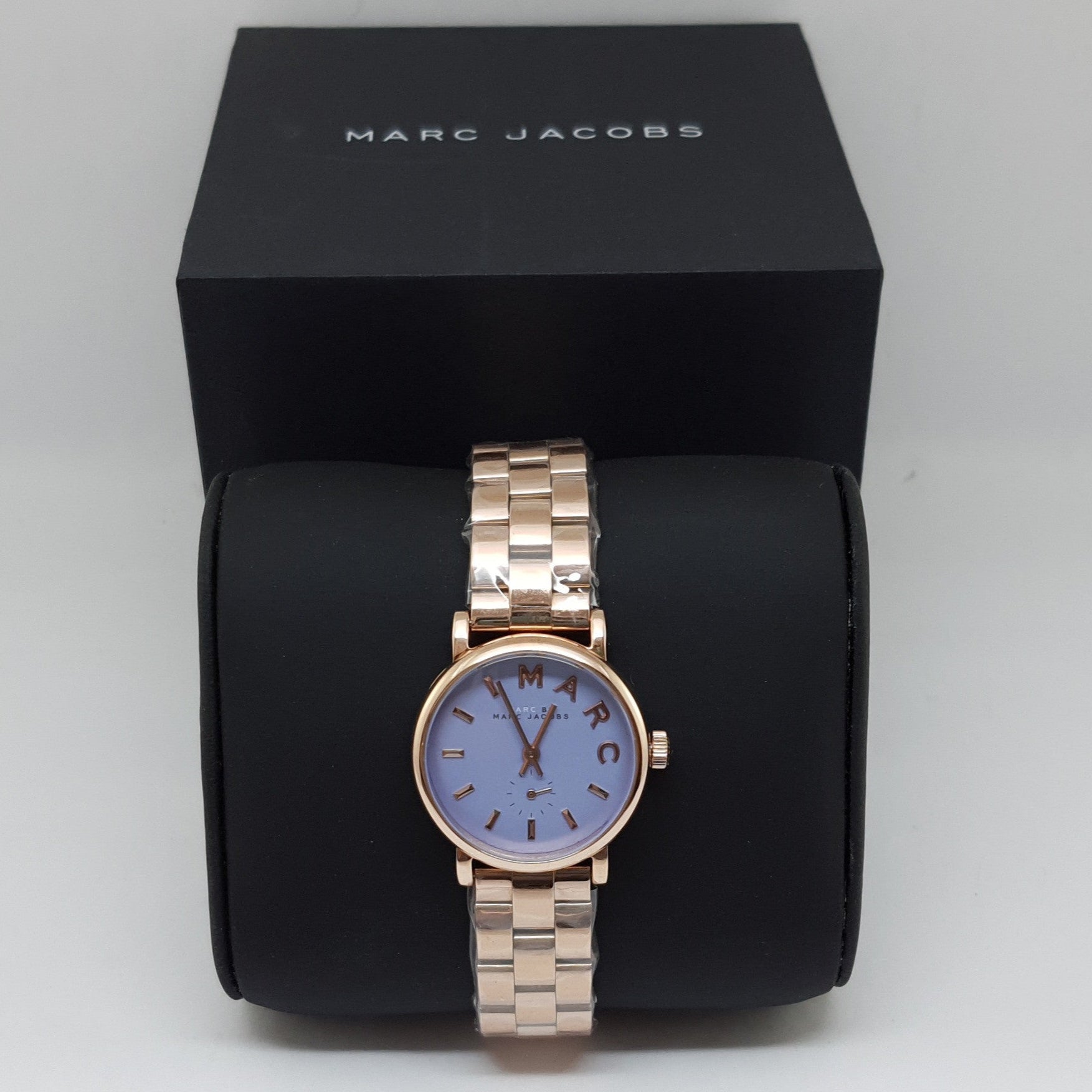  Shop Authentic Marc Jacobs Mini Baker Blue Dial Rose Gold Steel Strap Watch for Women - MBM3285 - Luxxuri