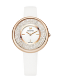  Shop Authentic Swarovski Crystalline Pure White Dial White Leather Strap Watch for Women - 5376083 - Luxxuri