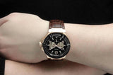  Shop Authentic Guess Rigor Analog Brown Dial Brown Leather Strap Watch For Men - W0040G3 - Luxxuri