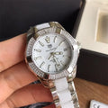  Shop Authentic Tag Heuer Aquaracer Diamonds White Dial Two Tone Steel Strap Watch for Women - WAY131F.BA0914 - Luxxuri