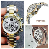  Shop Authentic Michael Kors Bradshaw Chronograph Silver Dial Two Tone Steel Strap Watch For Women - MK5912 - Luxxuri