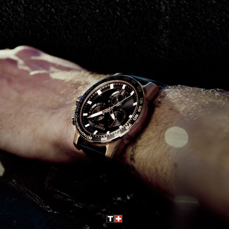  Shop Authentic Tissot Supersport Chrono Black Dial Black Leather Strap Watch for Men - T125.617.36.051.00 - Luxxuri