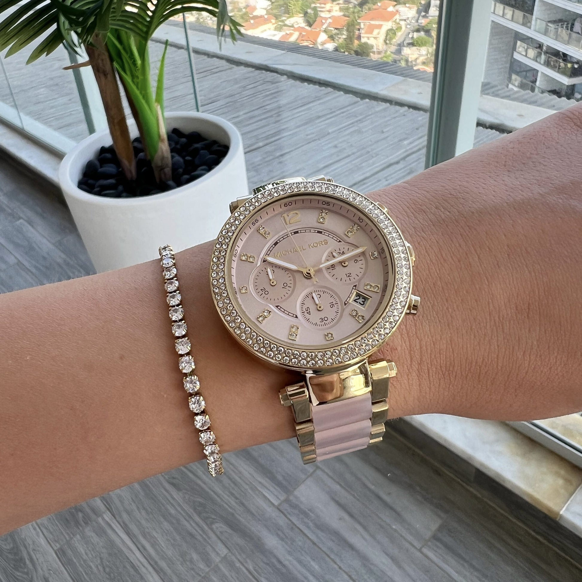  Shop Authentic Michael Kors Parker Gold Dial Two Tone Steel Strap Watch for Women - MK6326 - Luxxuri