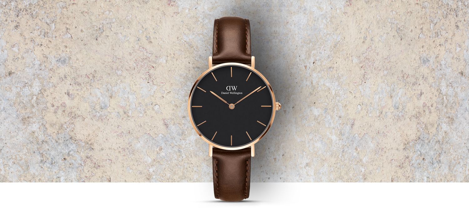  Shop Authentic Daniel Wellington Classic Petite Bristol Black Dial Brown Leather Strap Watch For Women - DW00100165 - Luxxuri
