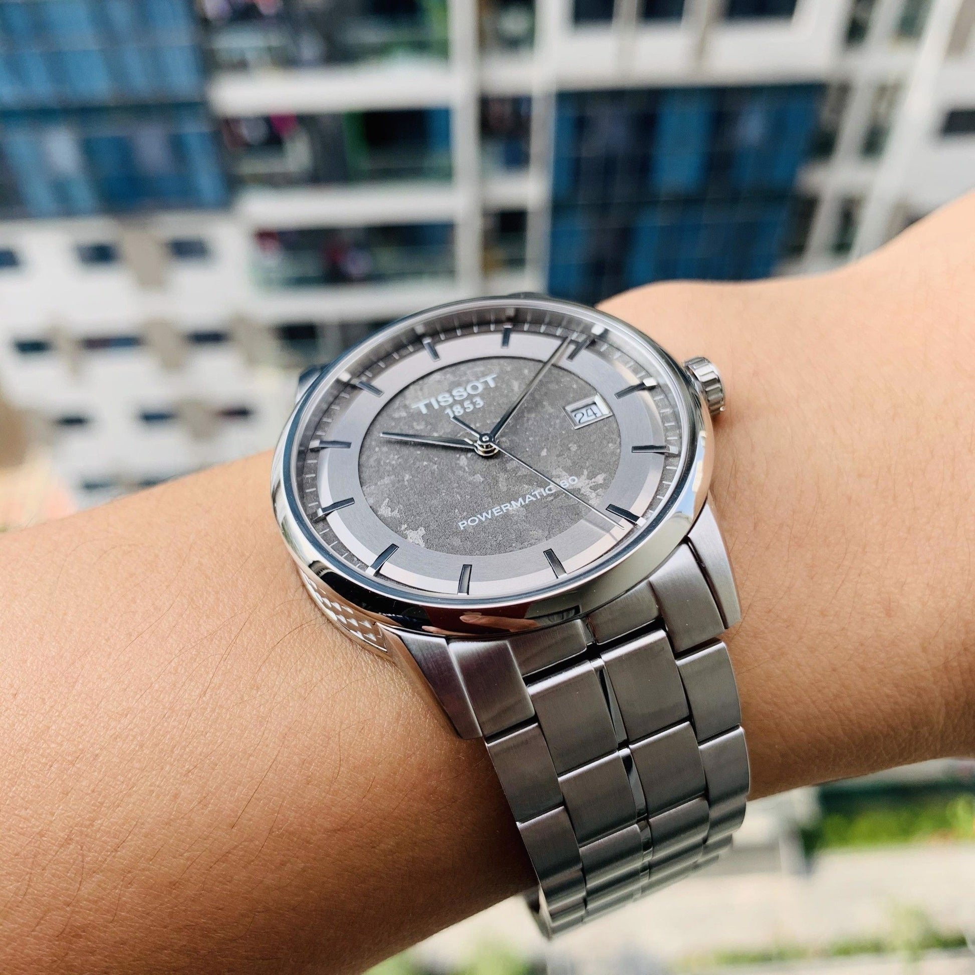  Shop Authentic Tissot Luxury Powermatic 80 Grey Dial Silver Steel Strap Watch for Men - T086.407.11.061.00 - Luxxuri