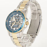  Shop Authentic Fossil FB-01 Automatic Skeleton Blue Dial Two Tone Steel Strap Watch for Men - ME3191 - Luxxuri