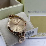  Shop Authentic Michael Kors Slim Runway Rose Gold Dial Rose Gold Steel Strap Watch for Women - MK3223 - Luxxuri