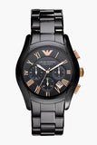  Shop Authentic Emporio Armani Valente Ceramica Chronograph Black Dial Black Steel Strap Watch For Men - AR1410 - Luxxuri