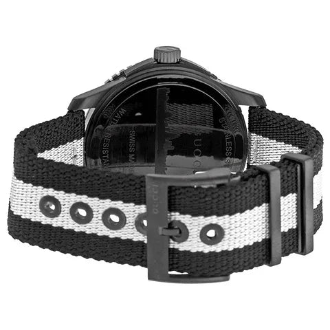  Shop Authentic Gucci G Timeless XL White Dial Two Tone NATO Strap Watch For Men - YA126243 - Luxxuri