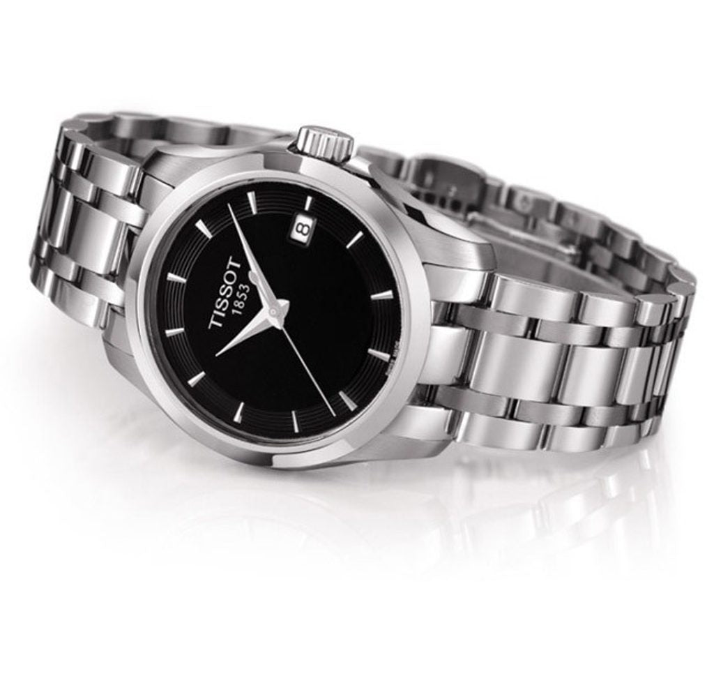  Shop Authentic Tissot T Trend Couturier Lady Black Dial Silver Steel Strap Watch For Women - T035.210.11.051.00 - Luxxuri