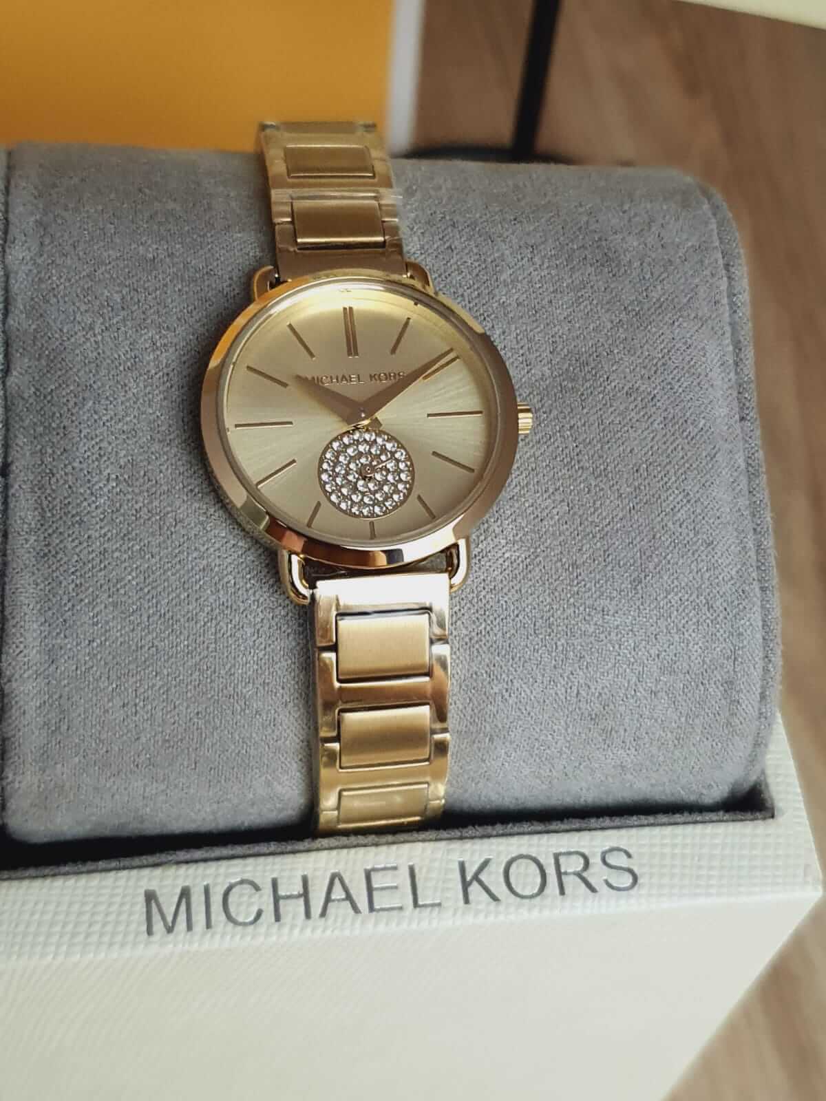  Shop Authentic Michael Kors Portia Quartz Gold Dial Gold Steel Strap Watch For Women - MK3838 - Luxxuri