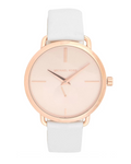  Shop Authentic Michael Kors Portia Rose Gold Dial White Leather Strap Watch For Women - MK2660 - Luxxuri