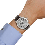  Shop Authentic Tissot PRC 200 Chronograph Silver Dial Brown Leather Strap Watch For Men - T055.417.16.037.00 - Luxxuri