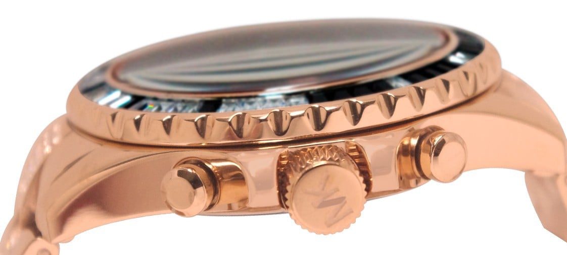  Shop Authentic Michael Kors Everest Chronograph Black Dial Rose Gold Steel Strap Watch For Women - MK5875 - Luxxuri