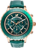  Shop Authentic Swarovski Octea Lux Chrono Emerald Green Dial Green Leather Strap Watch for Women - 5452498 - Luxxuri