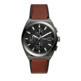  Shop Authentic Fossil Everett Chronograph Grey Dial Brown Leather Strap Watch for Men - FS5799 - Luxxuri