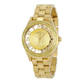Marc Jacobs Henry Transparent Gold Dial Gold Steel Strap Watch for Women - MBM3338