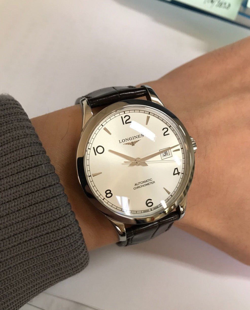  Shop Authentic Longines Record Automatic Stainless Steel 40mm Watch for Men - L2.821.4.76.2 - Luxxuri