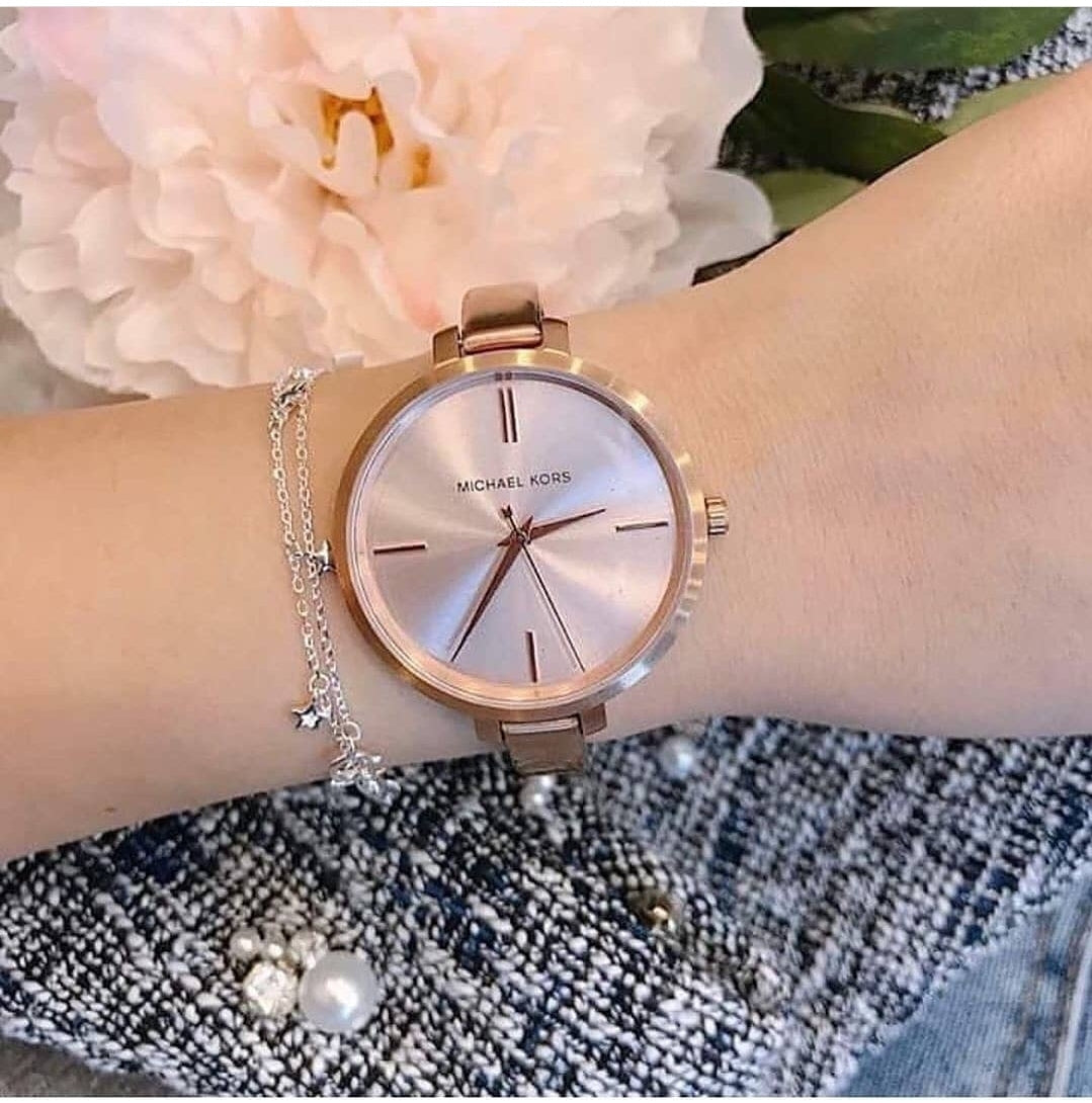  Shop Authentic Michael Kors Jaryn Rose Gold Dial Rose Gold Steel Strap Watch For Women - MK3547 - Luxxuri