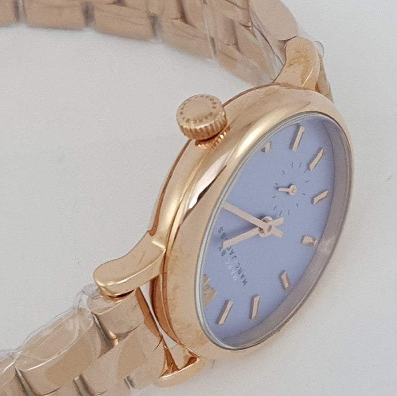  Shop Authentic Marc Jacobs Mini Baker Blue Dial Rose Gold Steel Strap Watch for Women - MBM3285 - Luxxuri