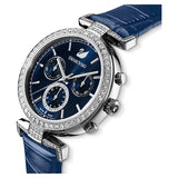  Shop Authentic Swarovski Era Journey Blue Dial Blue Leather Strap Watch for Women - 5479239 - Luxxuri