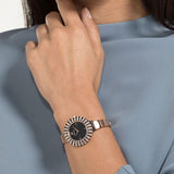 Shop Authentic Swarovski Crystal Rose Black Dial Rose Gold Steel Strap Watch for Women - 5484050 - Luxxuri